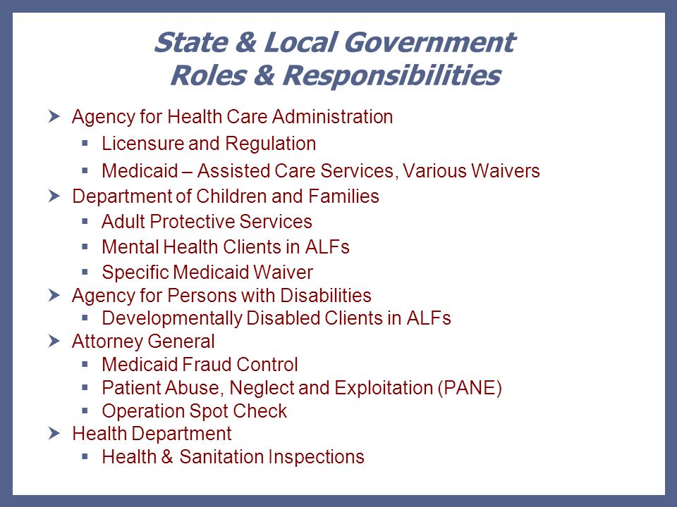 The Various Government Roles in Health Care